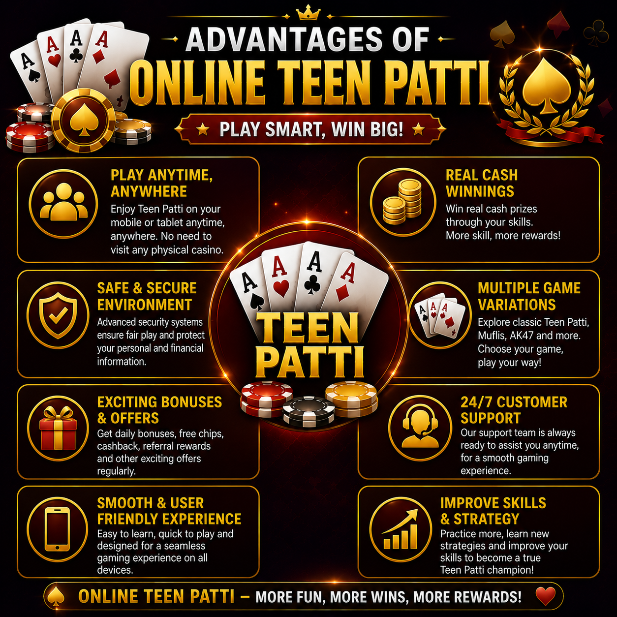 Advantages of Online Teen Patti