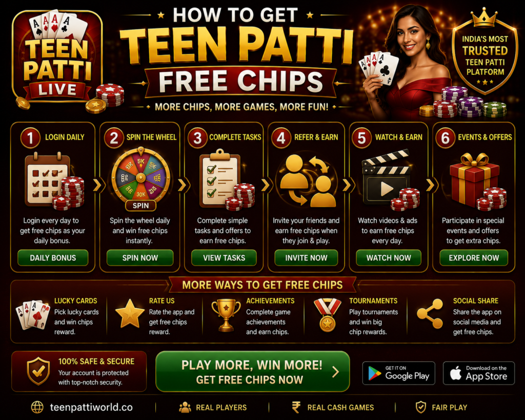 How to Get Teen Patti Free Chips