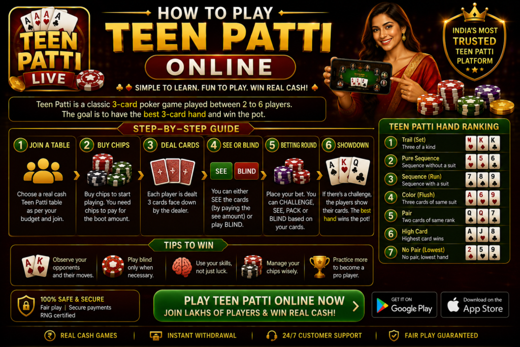 How to Play Teen Patti Online