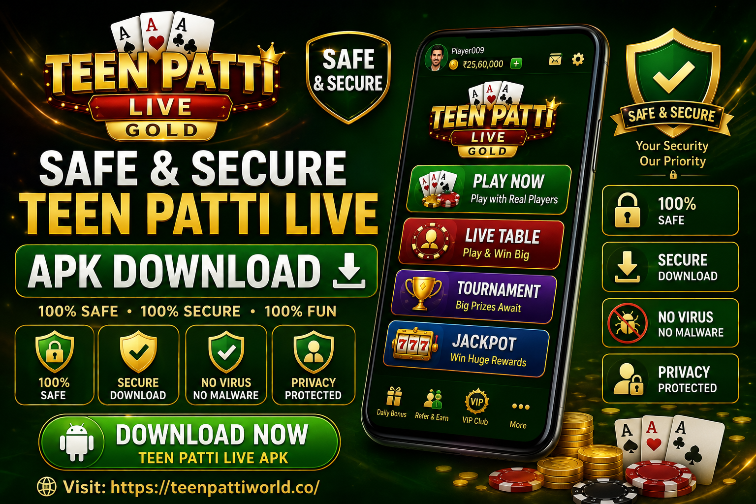 Safe and Secure Teen Patti Live APK