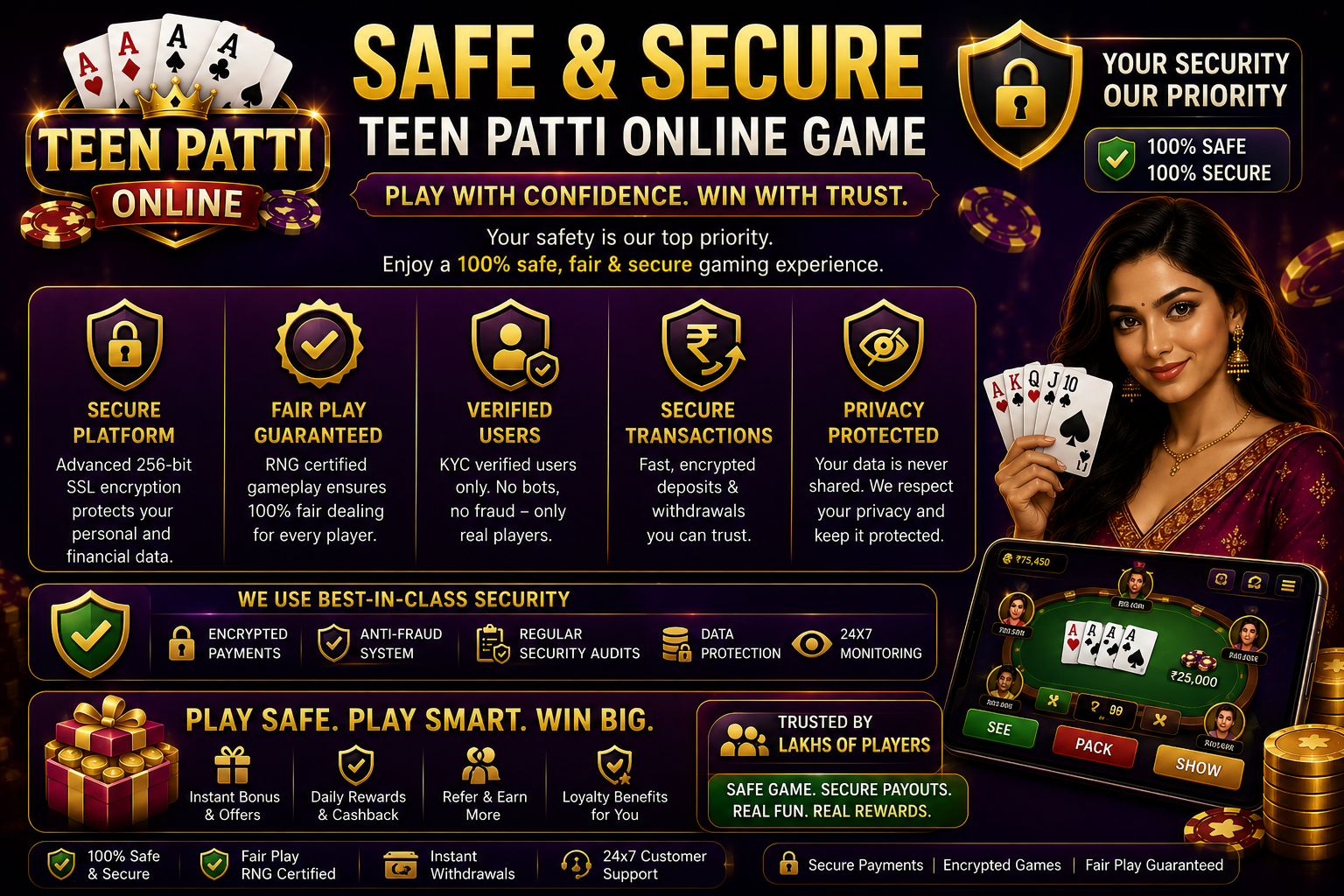 Safe and Secure Teen Patti Online Game